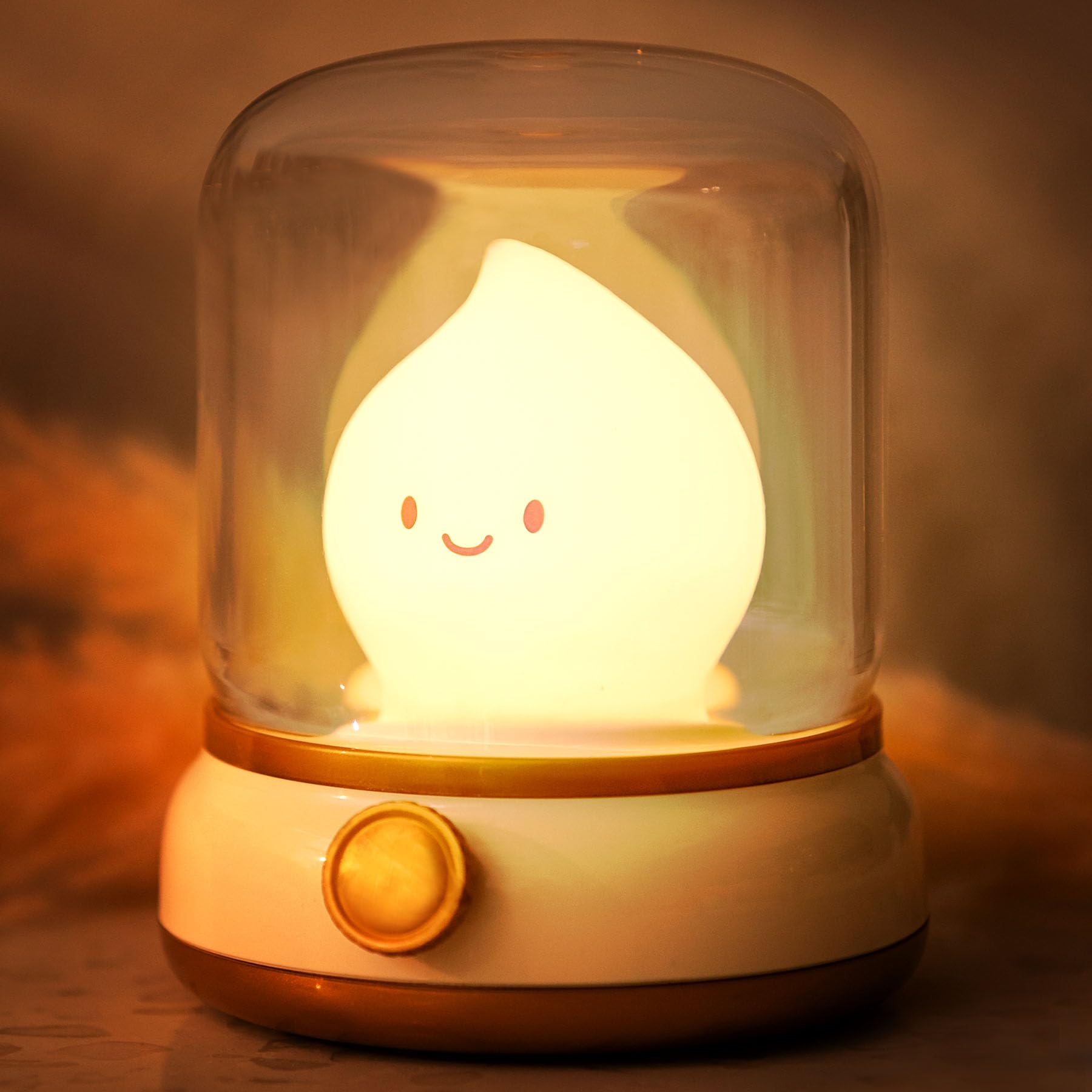  Cute Ghost Campfire Lamp Adjustable Dimmable Rechargeable Night Light for Kids' Halloween Decor
| Kids Night Light Cute
